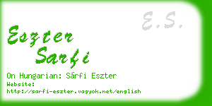 eszter sarfi business card